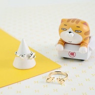 【客製化禮物】白爛貓與我系列-家族單字字母 純銀戒指