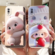 For Vivo Y97 V1813A V1813T Cute Rabbit Cat Cartoon Casing VivoY97 Y 97 Lens Protective Soft Silicone