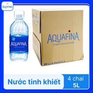 Thùng 4 bình nước tinh khiết Aquafina 5 lít