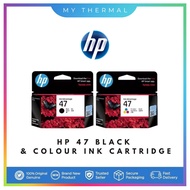 HP 47 | Black (1300 Pages) & Tri-Colour (700 Pages) | Ink Cartridge | For Printer Models : 4825 / 48