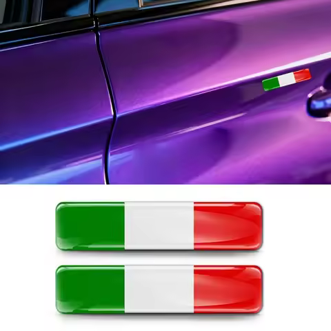 2PCS Small Italy Flag Limited Edition Racing Sport Decals Italia Flag Emblems Accessories Badge Deca