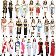 Halloween cosplay Costume Boys Girls Egyptian Greece Costume Prince Princess Costume Suit
