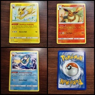 Original Pokemon Trading Card Game. Vivid Voltage. Flareon 026/185, Jolteon 047/185 & Vaporeon 030/1