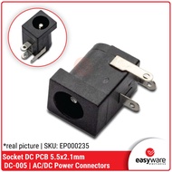 Socket DC 2.1x5.5mm DC-005 DC022B DC022 Female Jack PCB Panel Mount Mur Besar Panel Mount Panel CP