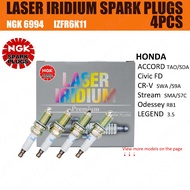 100% ORIGINAL NGK 6994 IZFR6K11 Laser Iridium Spark Plug For Honda Civic FD CR-V Stream Accord City
