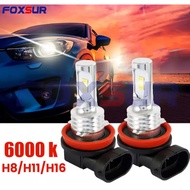 2PCS H16 H11 H8 Bright 6000K white 7000LM CREE headlight bulb 40w LED fog light kit car low beam dri