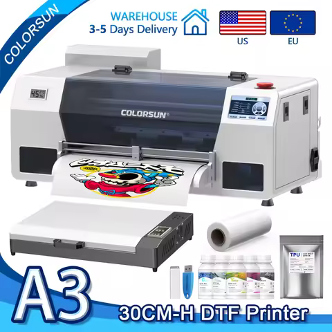Colorsun A3 DTF Printer XP600 Impressora A3 DTF Printer Direct to FIlm Printing Machine A3 DTF Print