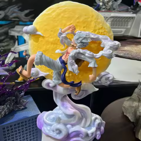 16cm integrated animated character, Luffy Gear 5 Nika Luffy Glow， Collectible decorations, action fi