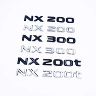 Car Trunk ABS Chrome Gloss Black Letters Logos Badge Emblem Decals Styling Sticker For Lexus NX NX20