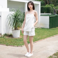 Fond - เสื้อสายเดี่ยว ดีเทลทบผ้าอีกชั้นด้านหน้า แต่งกระดุม E00