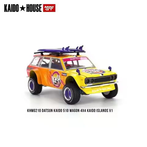 Kaido House+MINIGT 1:64 Toyota AE86 Nissan 2000GT-R BMW M3 Off-road 510 Orange and Yellow Alloy Car 