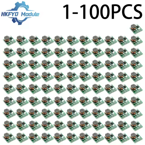 1-100PCS Mini 5V Boost Module – Supports 0.9V Input, Converts 1.2V/1.5V/3.3V/3.7V to 5V for Arduino,