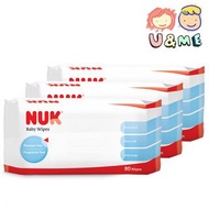 缺貨❌NUK 嬰兒濕紙巾(80片裝 x 3包) / 嬰兒棉柔巾 (80片裝 x 6包)#嬰兒厚身濕紙巾#純水成分#無刺激性#加大加厚#100%純棉