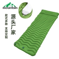 Outdoor TPU Nylon Foot Wave Inflatable Sleeping Pad Mountaineering Camping Sleeping Pad Portable Inf