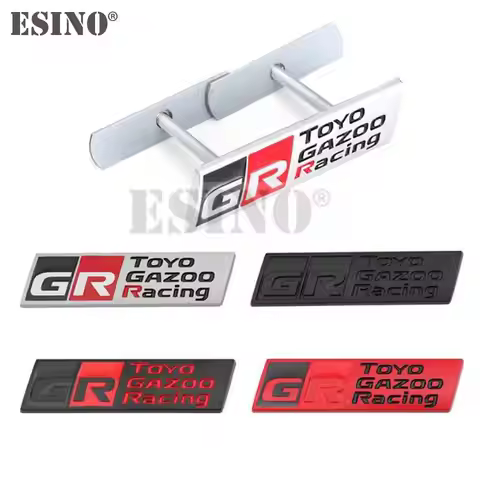 Car Styling Gazoo Racing GR 3D Car Front Grill Zinc Alloy Badge Adhesive Metal Emblem Decal for Toyo