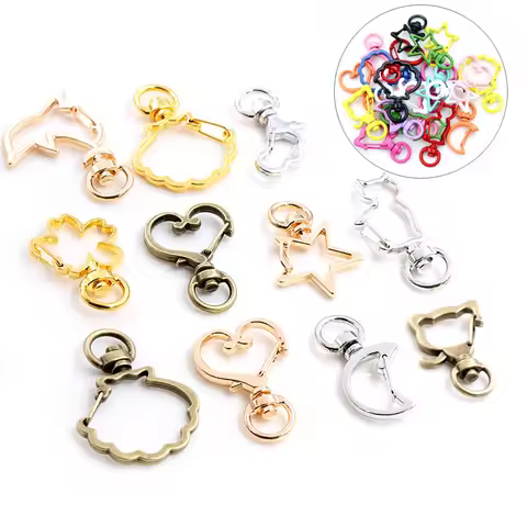 10pcs/lot Snap Hook Trigger Clips Buckles For Keychain Lobster Lobster Clasp Hooks for Necklace Key 