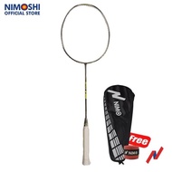 promo!! nimo raket badminton space-x 100 silver + gratis tas + grip