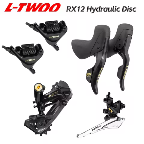 LTWOO RX 12 - Disc 2x12s Road Hydraulic Disc Brake Groupset Carbon Fibre, RX12 6 kit, Benchmark R717