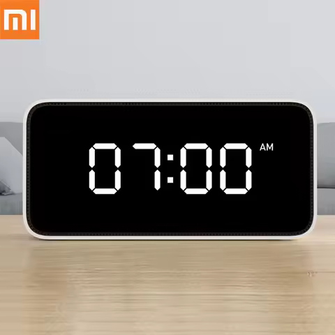 Xiaomi Mijia Xiaoai Smart Alarm Clock Voice Broadcast Clock ABS Table Dersktop Clocks AutomaticTime 