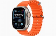 Apple - Apple Watch Ultra 2 (GPS + 流動網絡) | 49 毫米鈦金屬錶殼 | 橙色海洋錶帶