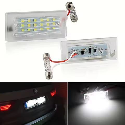 2PCS For BMW X3 E83 03-11 X5 E53 Canbus LED License Number Plate Light Error Free Canbus 6000K White