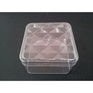 Transparent Square Plastic Container for cookies - PL668B