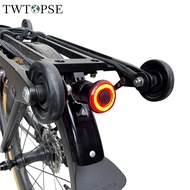 TWTOPSE Bike Taillight For Brompton Original Rear Rack Smart Auto Light Mount Set Waterproof Brake Sensing Charging