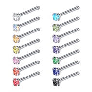 14 Pcs Septum Piercing Nose Studs Set 20G Nose Stud Set Stainless Steel Nose Bone Retainer Set Ear N