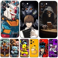 For Xiaomi Redmi 12 4G 5G Global Case Phone Cover black tpu luffy cute anime cartoon