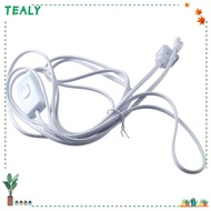 TEALY 10ft LED Tube Power Extension Cord, White Plastic 3pin T5 T8 LED Switch Wire, Durable Copper 10ft LED Light Fixture Extension Cable Electrician
