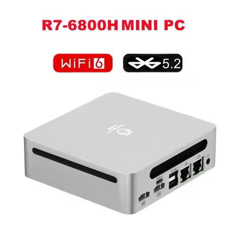 SZBOX MINI PC R7 6800H Windows 11 16GB LPDDR5 on Board M.2 SSD WIFI6 BT5.2 USB4 2.5G LAN Desk Gaming