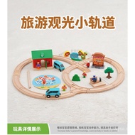Wooden Train Track Theme Set Police Car Ambulance Fire Scene Compatible with Wooden Thomas