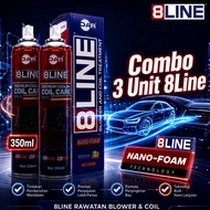 ( Kombo 3 Unit ) 8LINE BLOWER & COIL TREATMENT 350ml - Khas Untuk Servis Aircond Kereta, Aircond Ker