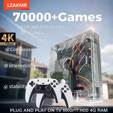 NEW Super Console U7 Plug and Play On TV 500GB HDD 70000+ Reto Games Windows11 4G RAM 80 Emulator fo