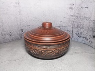 陶器砂鍋手工紅粘土烹飪鍋砂鍋帶蓋砂鍋