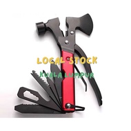 Alat Perkhemahan Multitool Tang Lipat Alat Serbaguna Untuk Survival Hatchet Hammer Pemutar Skru Tang