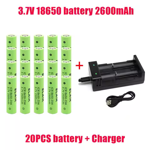 3.7V ICR18650 25M 18650 2500mAh Rechargeable 20A lithium batteries Suitable for flashlight bateria F