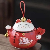 Wadah Fortune Cat Pajangan Lucky Cat Ceramic Import Imlek 2022 Permen