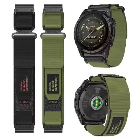 26mm/22mm Width Suitable For Garmin Fenix 7/ 7X Pro/ 6/ 6X Pro/ Sapphire 5/ 5X , Nylon Sports Strap 
