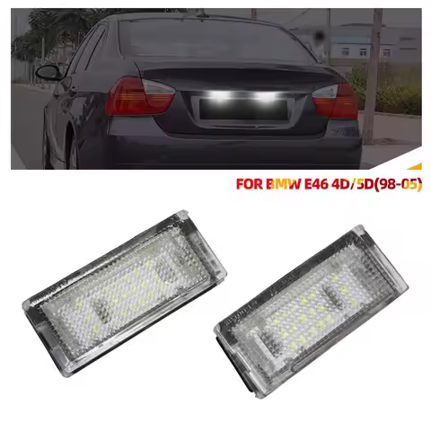 12V 18LED Number License Plate Light Lamp Cold White Canbus Car No Error For BMW 3 Series E46 4D 199