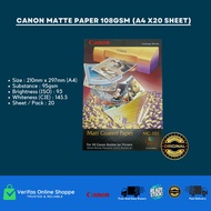 CANON MATTE PAPER 108GSM (A4 x20 SHEET)