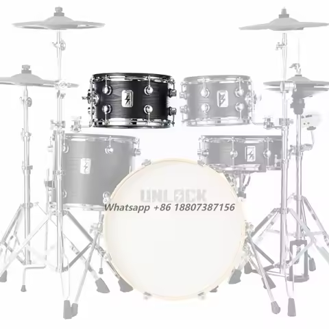 Professional 12*7Inch Black Tom Drum Kit with Unique Diverse Timbre Mesh Head Percussion Instrument 