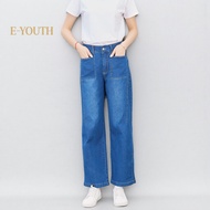 Eyouth 10118 women jeans high waist wide leg loose ladies long denim pants