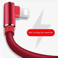 90° Degree Elbow Nylon Braided Fast Charger Charging Cable Compatible For Apple Compatible For iPhon