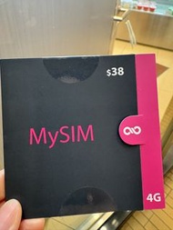 【包郵】MySIM $38 4G SIM卡 60GB