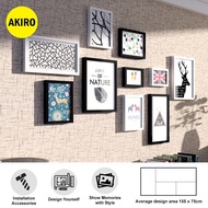 AKIRO Premium Wooden Wall 10 Photo Frame Decor for House Office Restaurant Airbnb 相片框架