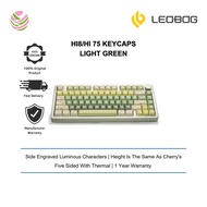 LEOBOG Keycaps Hi8/Hi 75 KeycapsLight, Green ( Side Engraved ) Five Sided With Thermal Sublimation, 