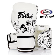 Fairtex Boxing Gloves Art Collections Graffiti  BGV14ฺฺW White Sparring MMA K1 นวมซ้อมชก แฟร์แท็ค สีขาว