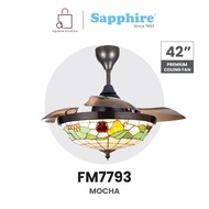 **VINTAGE STYLE**SAPPHIRE FM7793/FM7829 AC MOTOR WITH LED LIGHT WITH REMOTE 42 INCH CEILING FAN