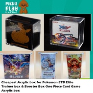 Acrylic box for Pokemon ETB Elite Trainer box & Booster Box One Piece Card Game Acrylic box